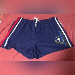 Snoopy Shorts Dark Blue With Red Stripe Women’s Sz L